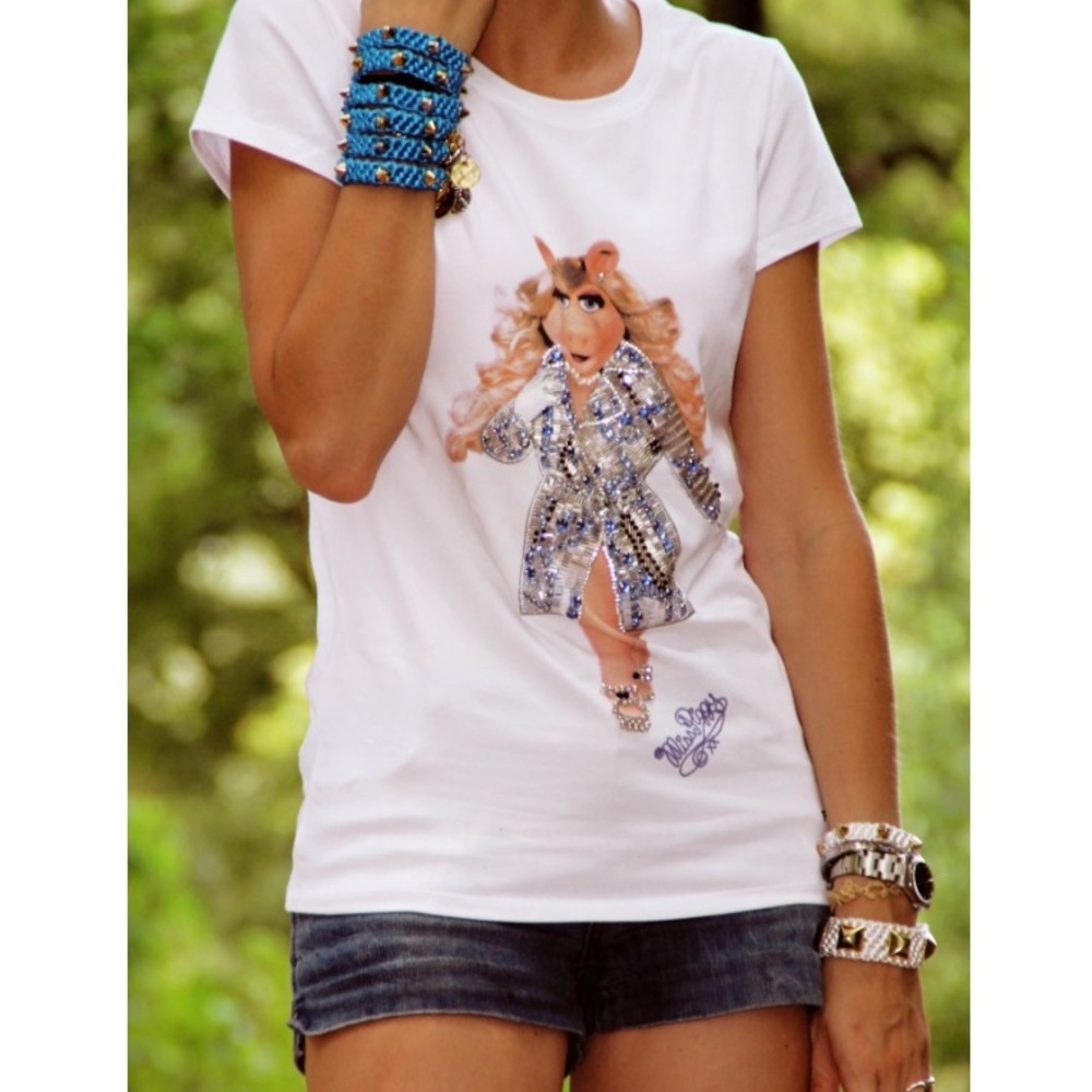 PINKO Miss Piggy Disney the Muppets White T-Shirt